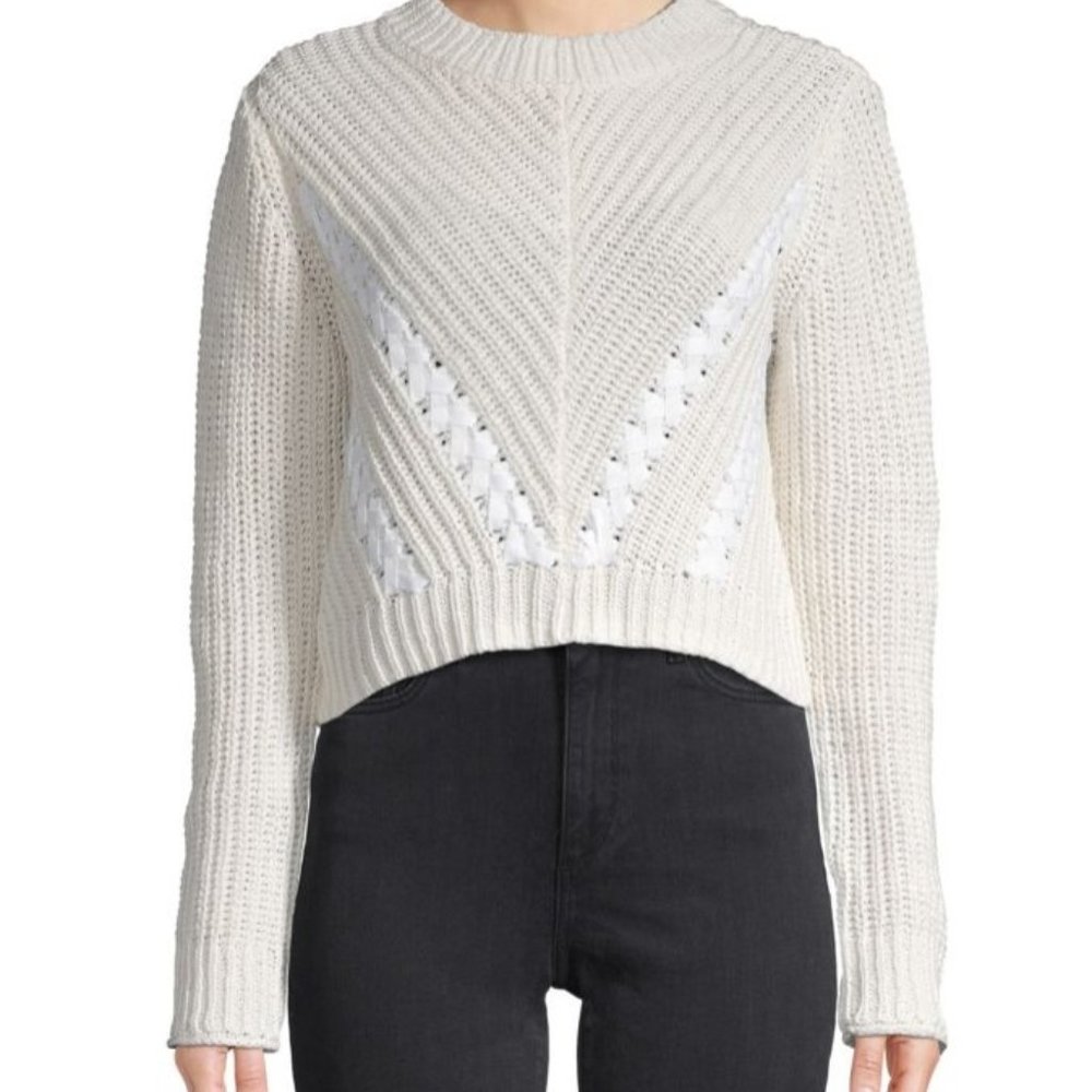 3.1 Phillip Lim Cropped Cotton Pullover Sweater